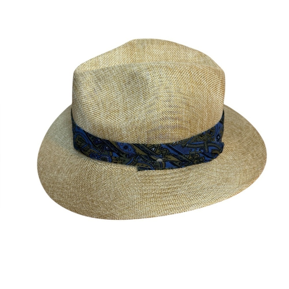 Nwt Stetson Traveller Paisley Trim Panama Hat
